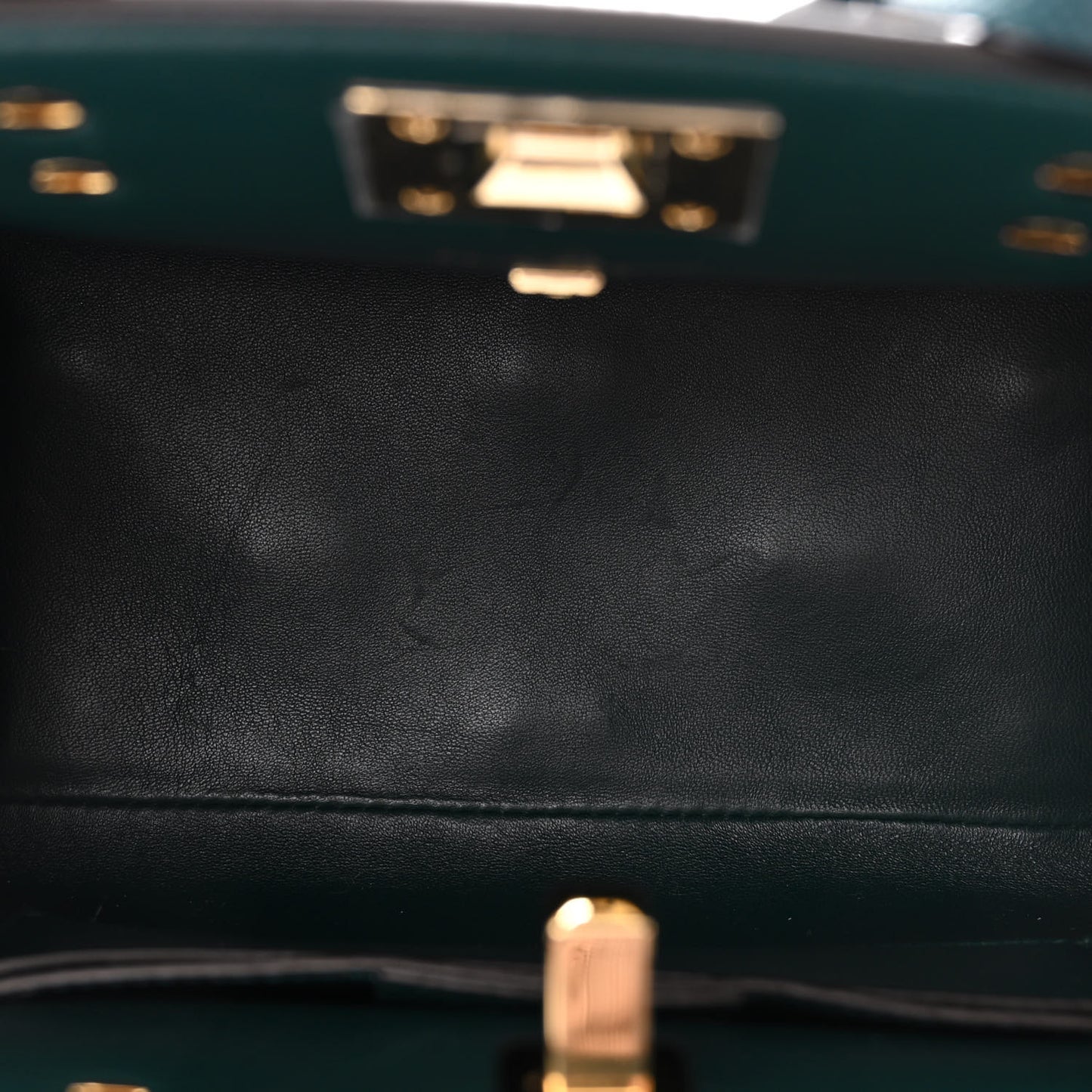 Calfskin Small Studio Box Bag Dark Green