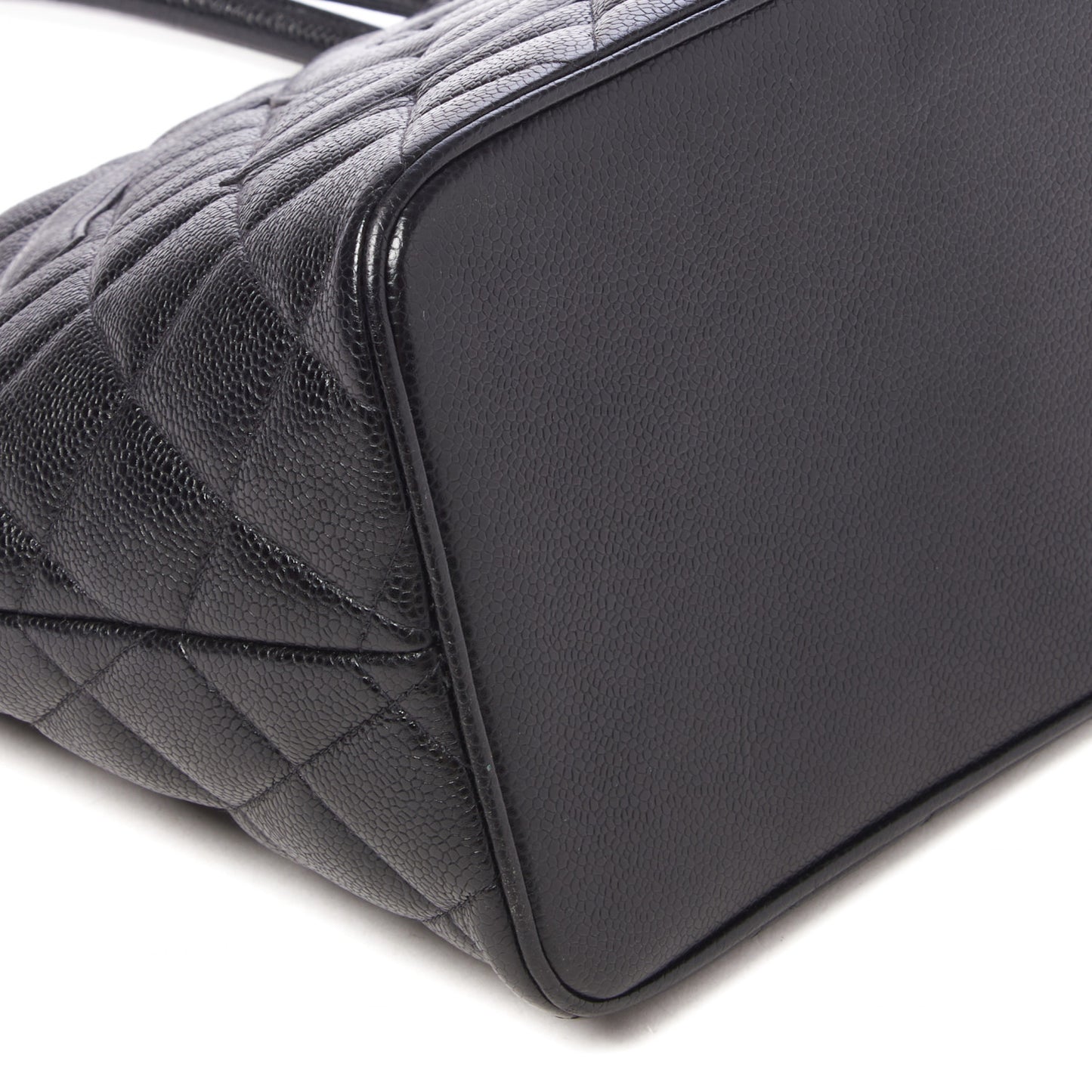 Caviar Quilted Medallion Tote Black