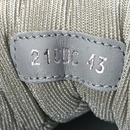 Christian Dior Smooth Calfskin Oblique Galaxy Perforated Mens B27 Mid Top Sneakers 43 White Grey 8 of 9