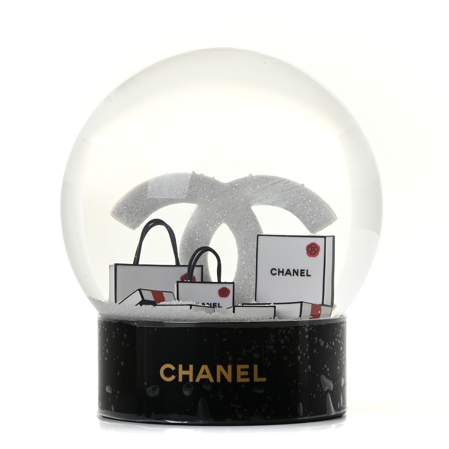 Chanel Glass CC Shopping Bag Snow Globe 3 of 6