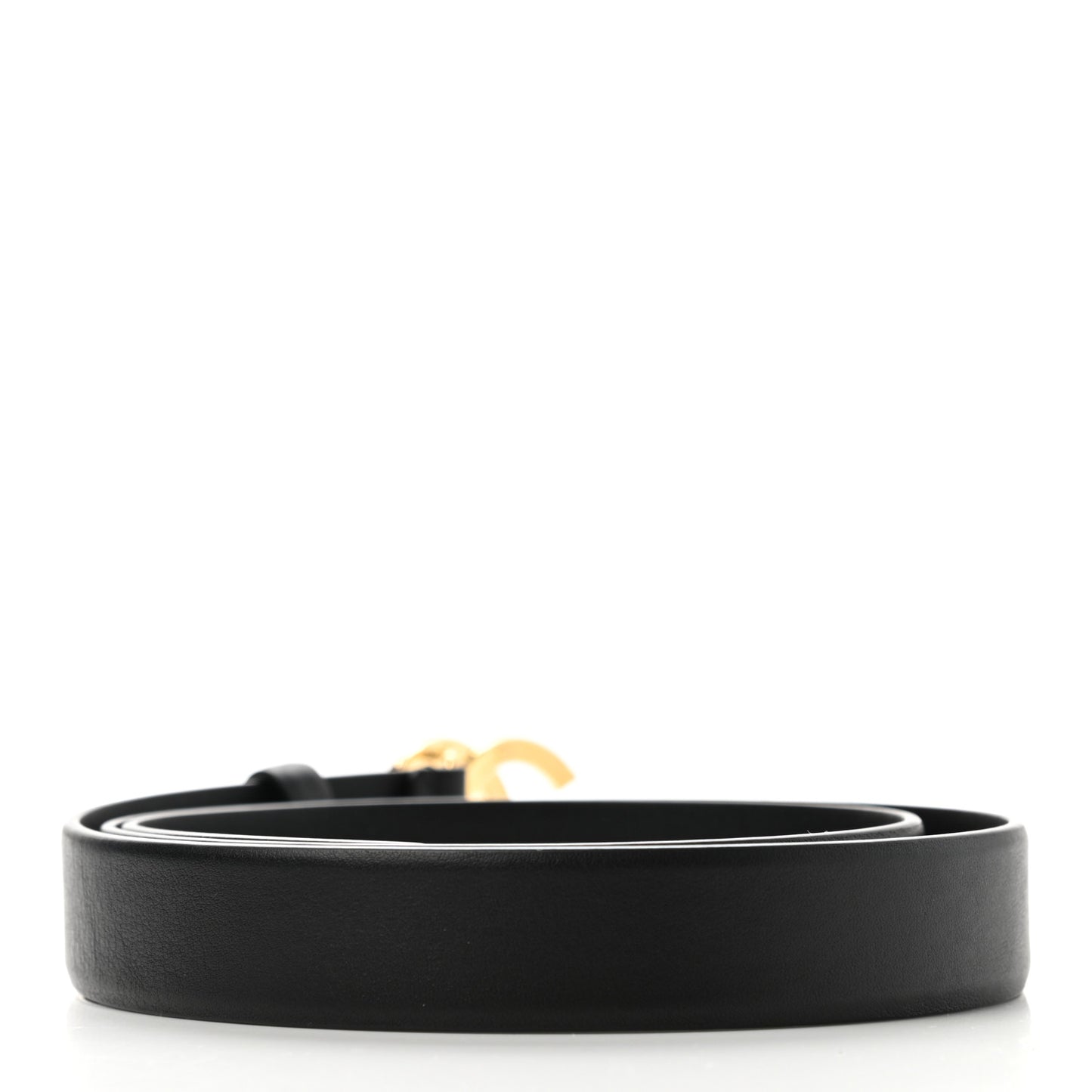 Calfskin Paris Button CC Belt 90 36 Black