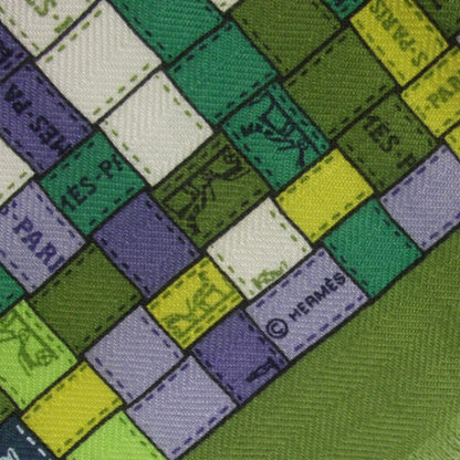 Hermes Cashmere Silk Bolduc Au Carre Scarf 90 Olive 6 of 7