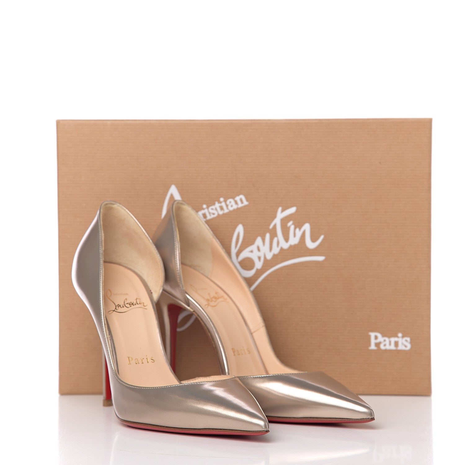 Christian Louboutin Specchio Iriza 100 Pumps 35 Beige 8 of 8