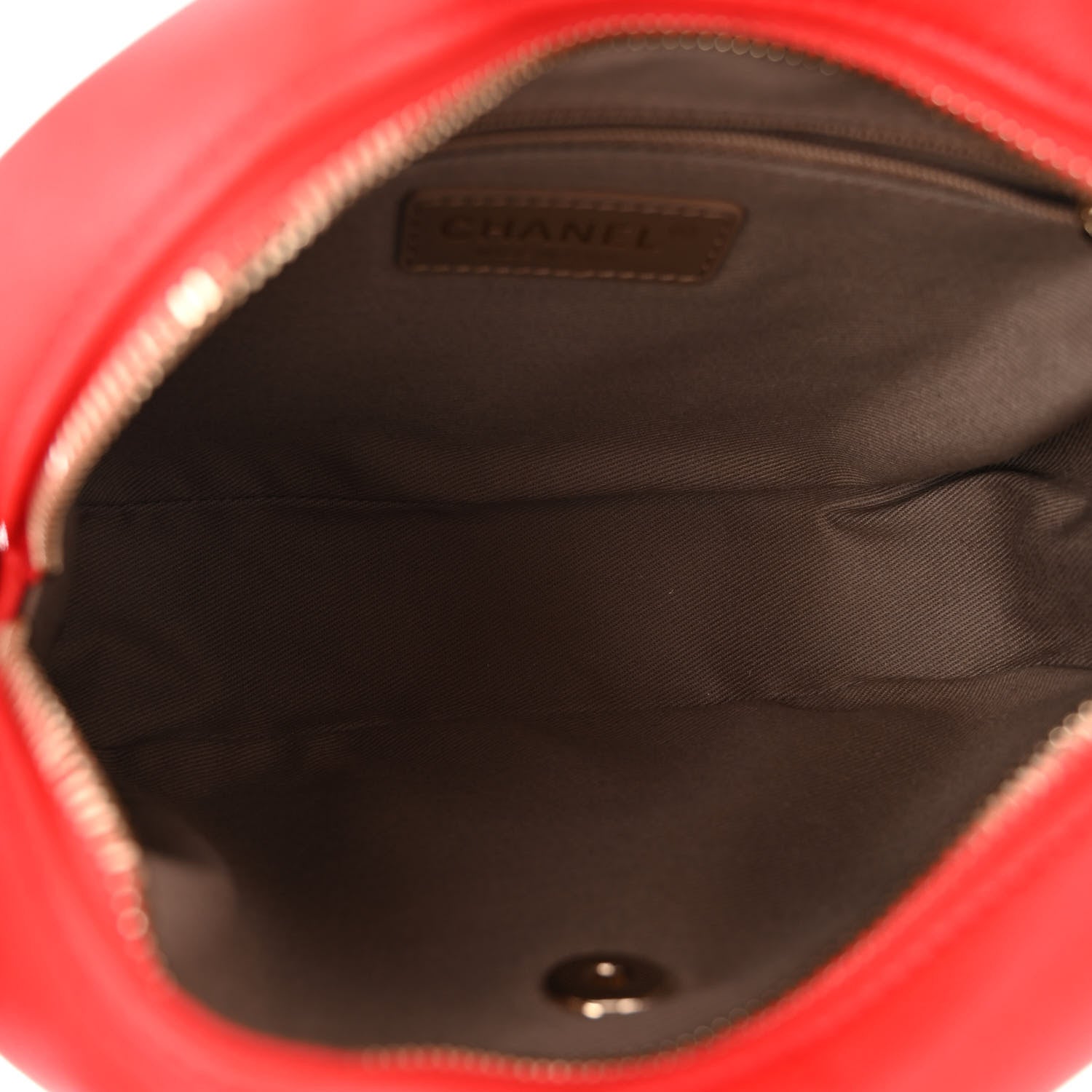 Chanel Goatskin Quilted Large Casual Trip Camera Case Bag Red 5 of 9