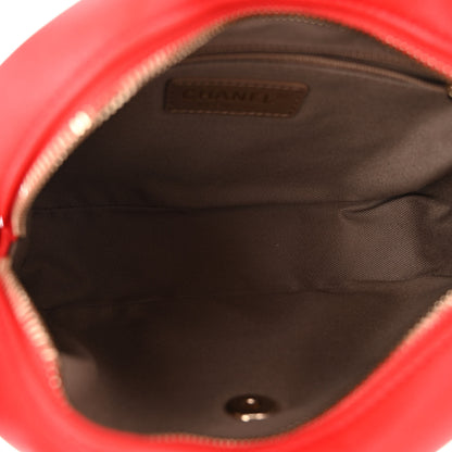 Chanel Goatskin Quilted Large Casual Trip Camera Case Bag Red 5 of 9