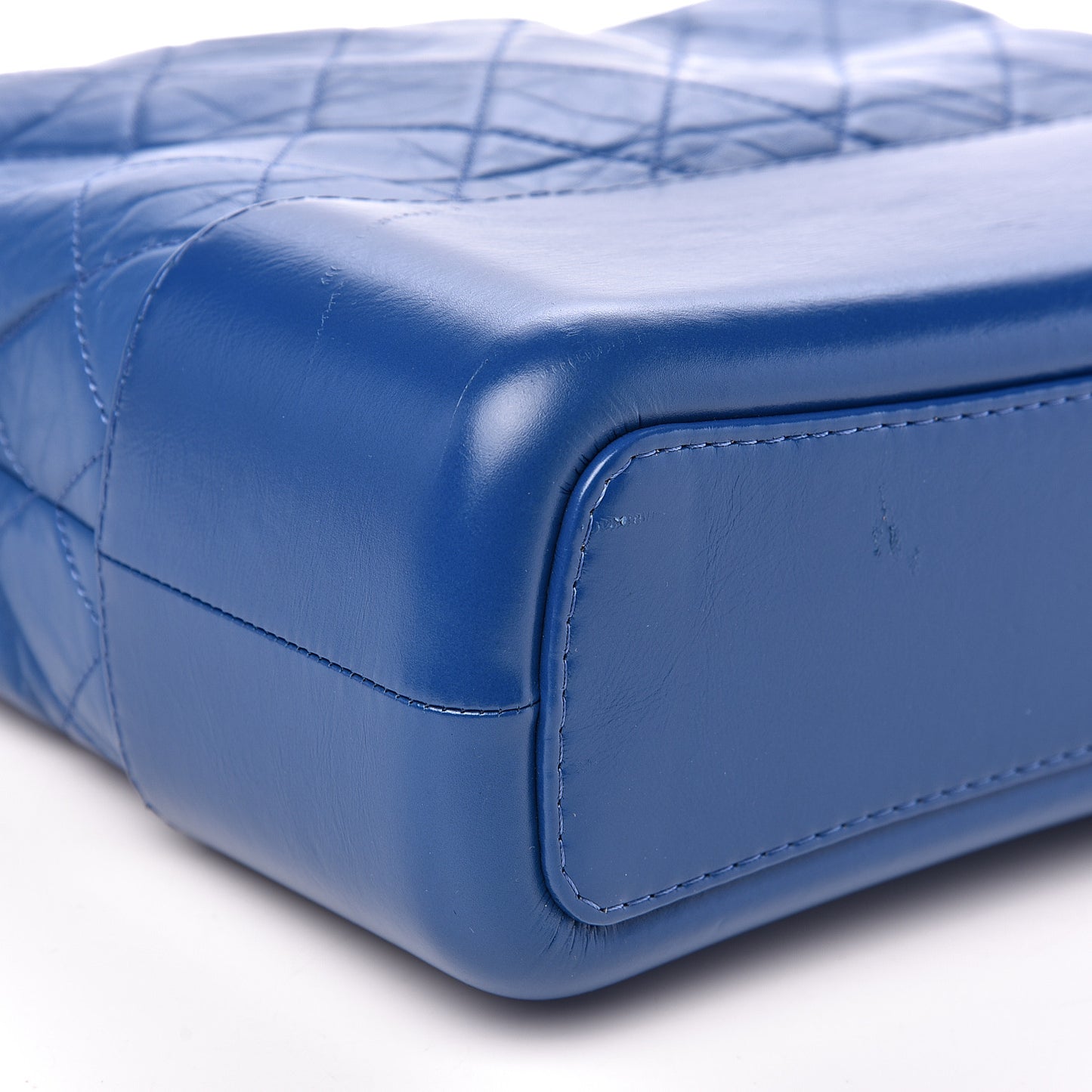 Aged Calfskin Quilted Medium Gabrielle Hobo Blue