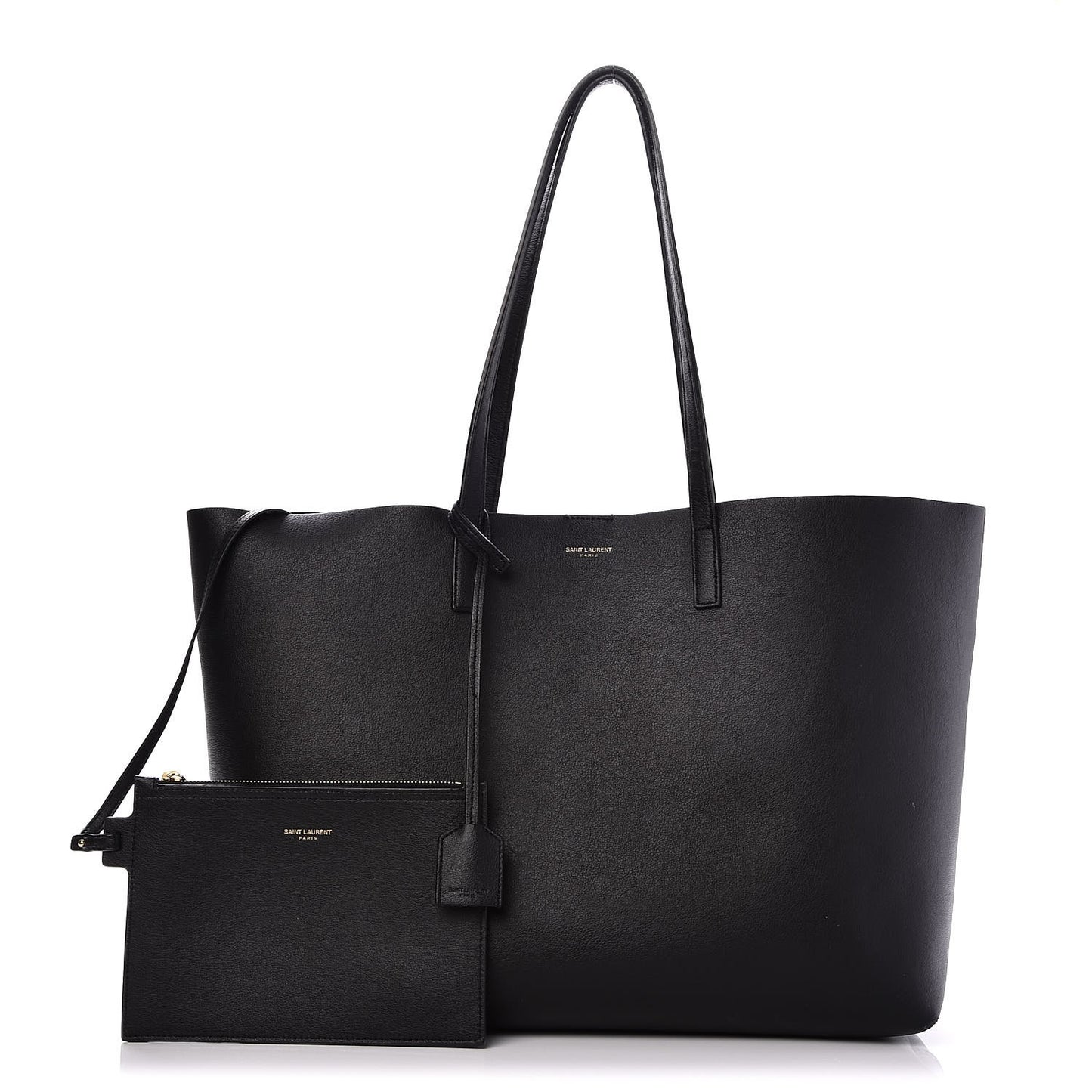 Calfskin Large Shopping Tote Black
