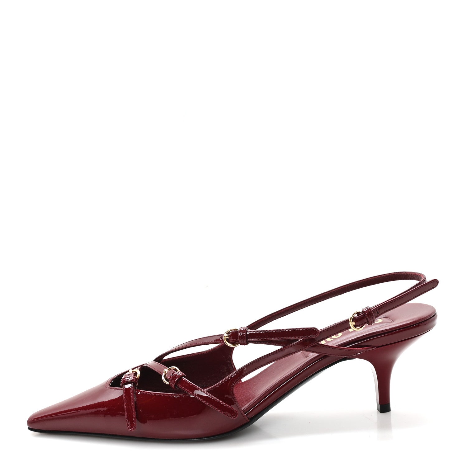 Miu Miu Vernice Buckle 55mm Slingback Pumps 39 Porpora 1 of 9