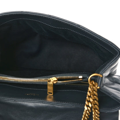 Saint Laurent Calfskin Y Quilted Monogram Medium Loulou Chain Satchel Dark Smog 5 of 10