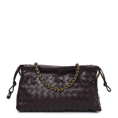 Bottega Veneta Nappa Intrecciato Dustbag Notte Shoulder Bag Dark Barolo Brass 1 of 11