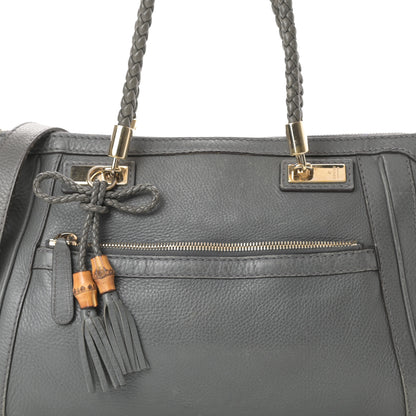 Gucci Pebbled Calfskin Small Bella Top Handle Bag Gray 8 of 18