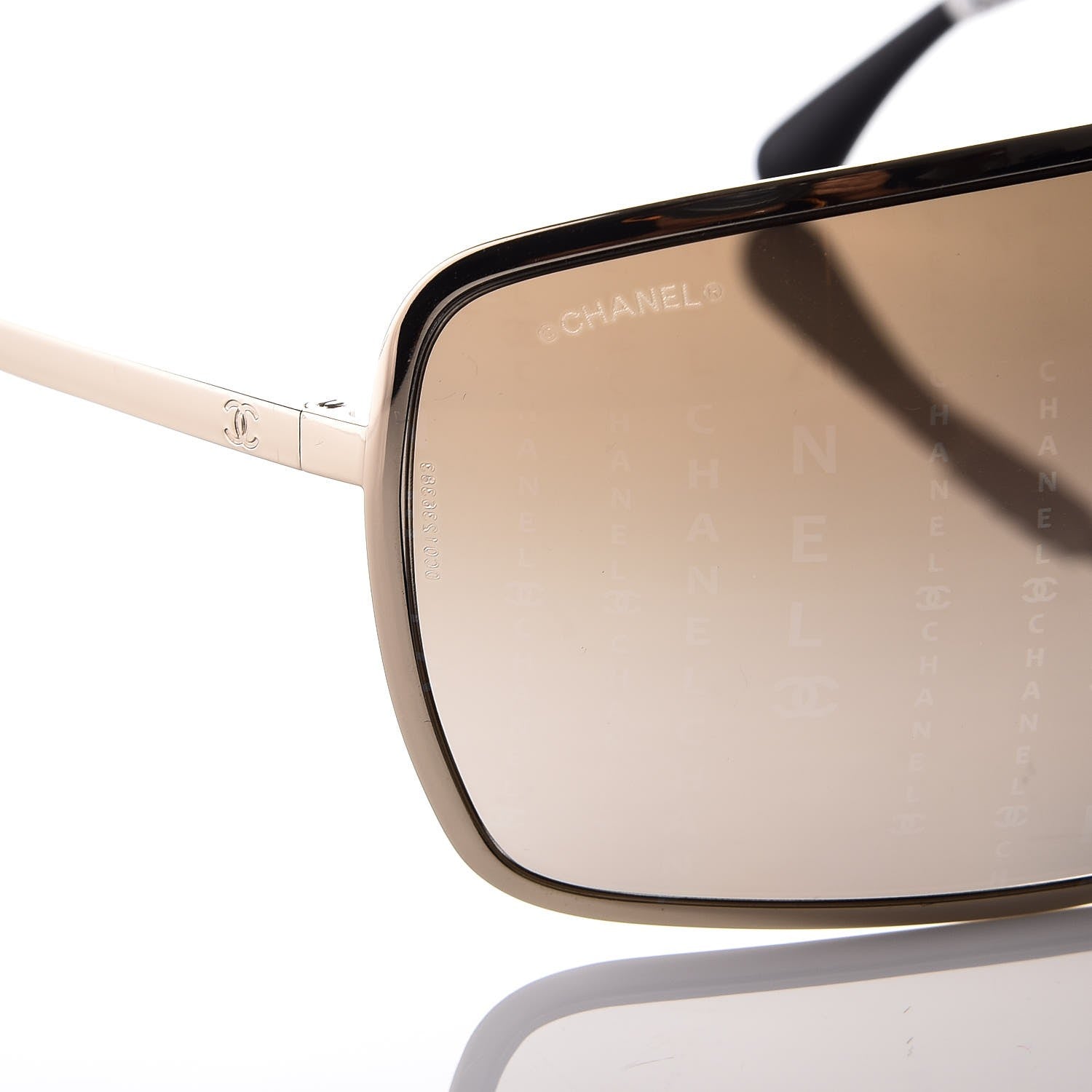 Chanel Shield Runway Sunglasses 71213 Gold 9 of 10