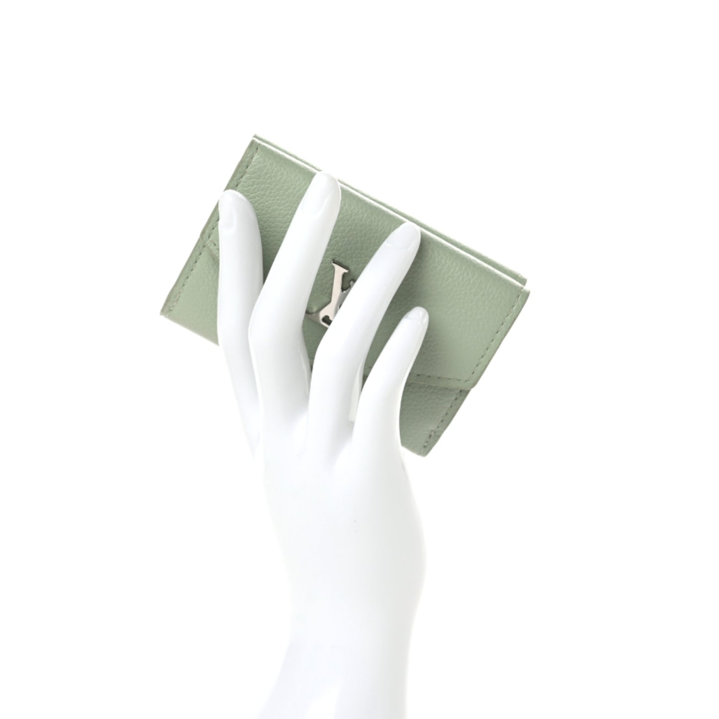 Calfskin Lockmini Wallet Jade