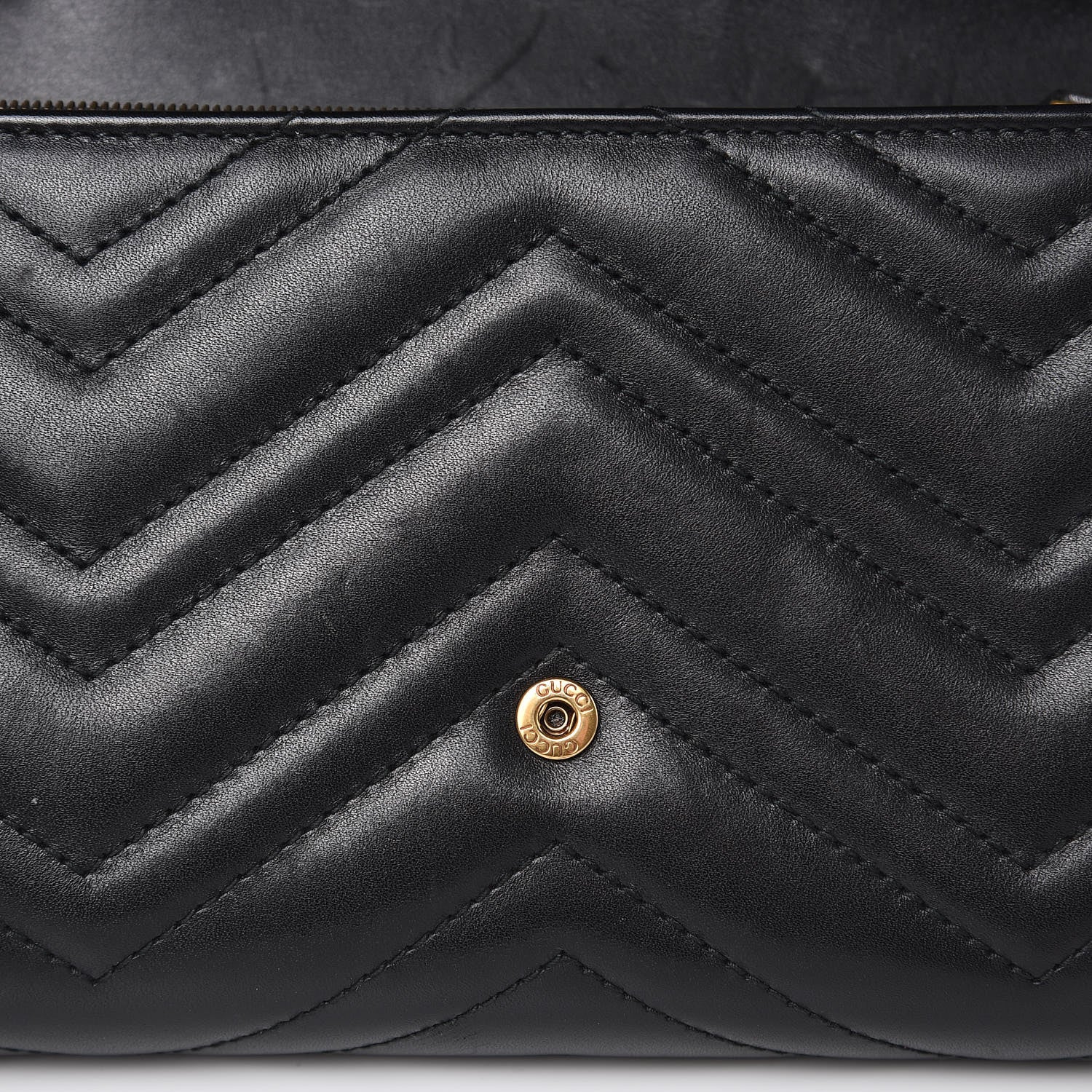 Gucci Calfskin Matelasse GG Marmont Chain Wallet Black 10 of 14