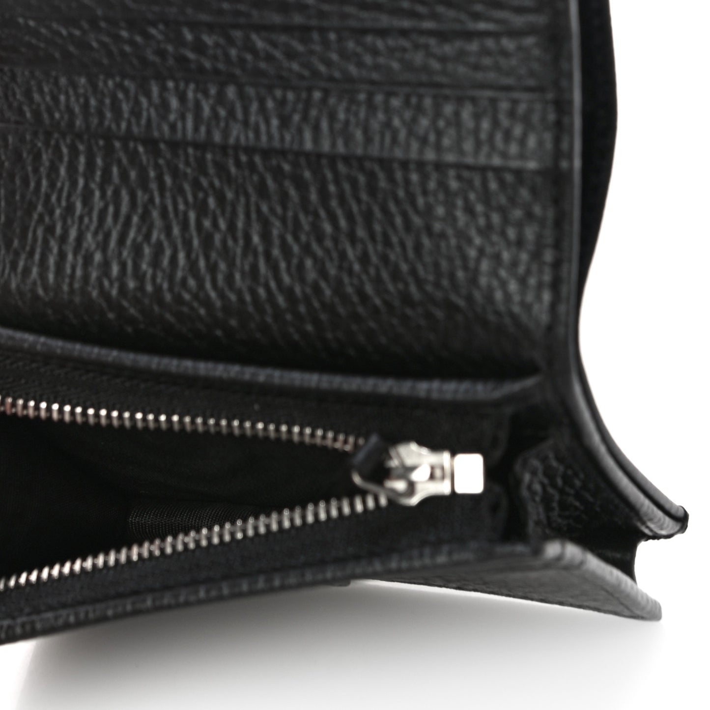 Dollar Calfskin Enamel Monochrome GG Marmont Card Case Black