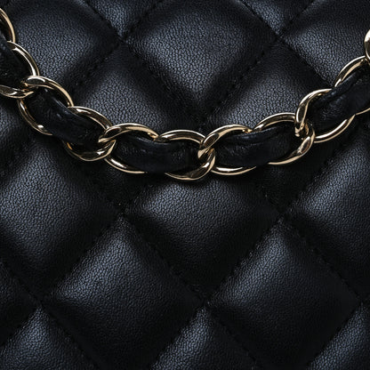 Chanel Lambskin Quilted Jumbo Single Flap Black 5 of 11