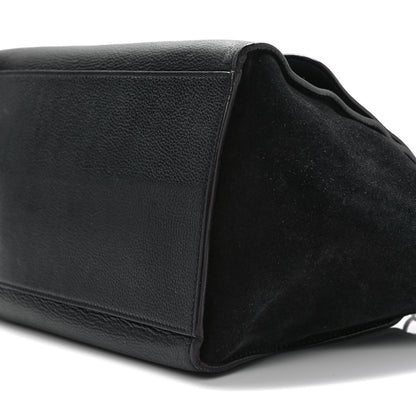 Celine Drummed Calfskin Suede Medium Trapeze Black 8 of 12
