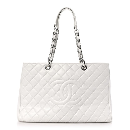 Chanel Caviar Quilted XL Grand Shopping Tote GST White 1 of 11