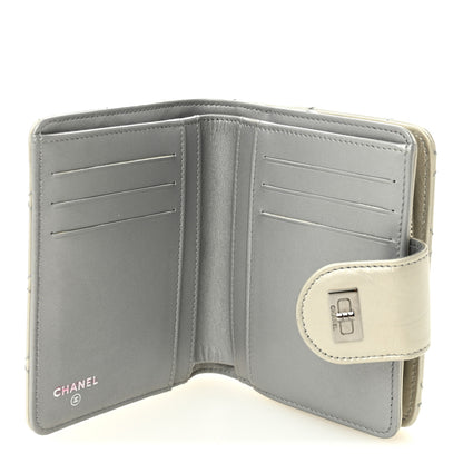 Chanel Metallic Aged Calfskin Stitched Reissue Compact Wallet  Silver 5 of 7