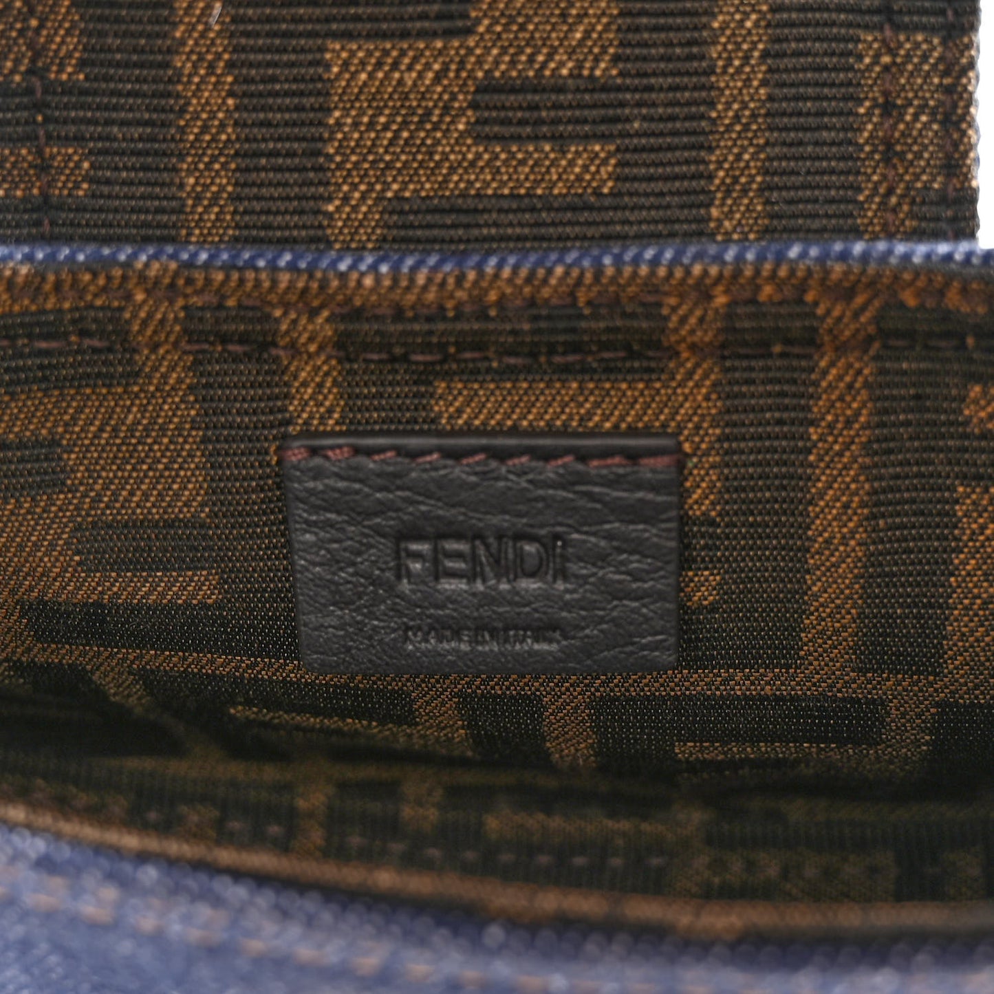 Denim Vitello King Cuoio Mini Cookie Hobo Bag Blue Ebano
