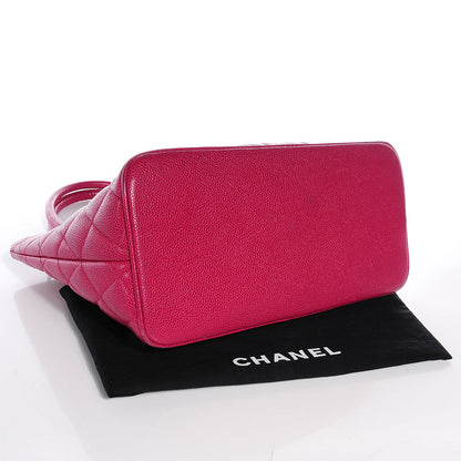 Chanel Caviar Medallion Tote Dark Pink 4 of 9