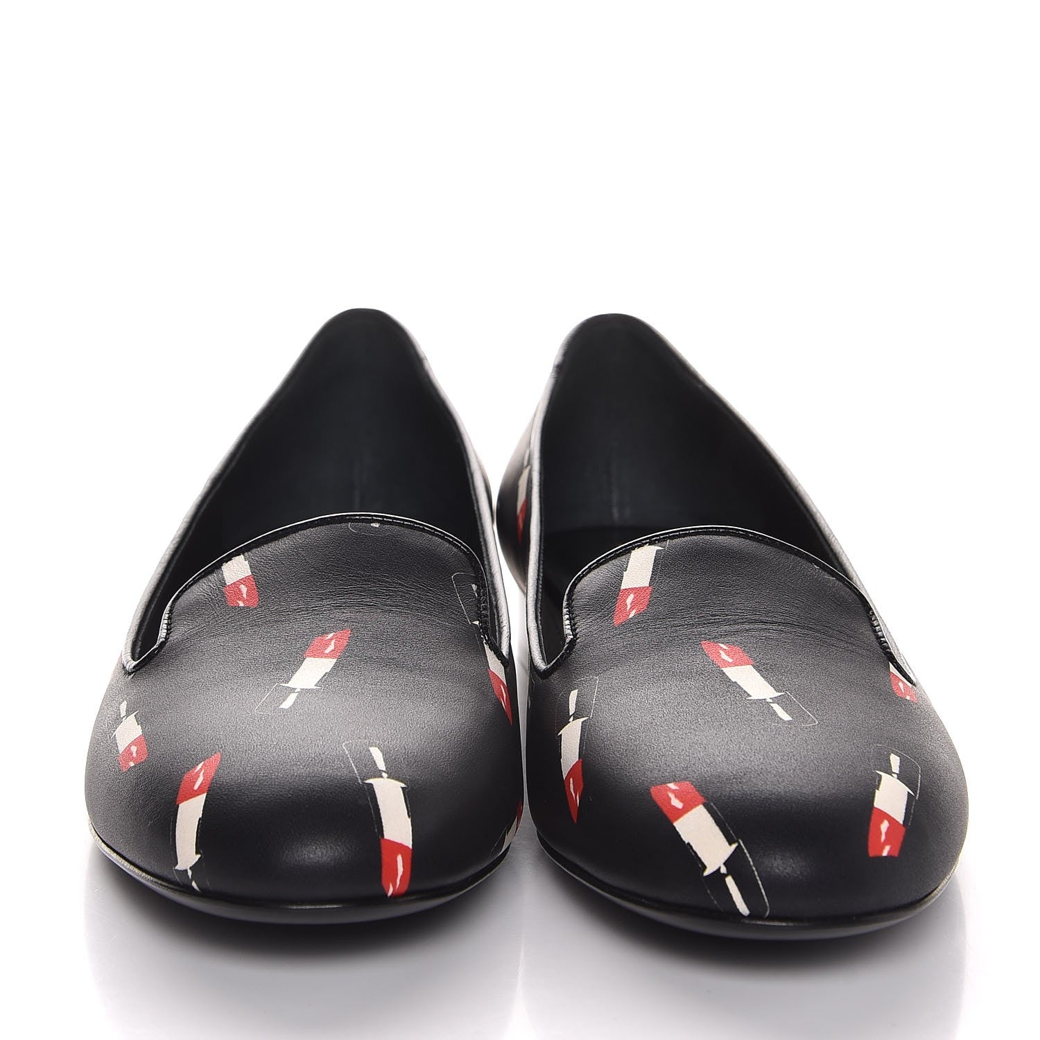 Saint Laurent Soft Calfskin Lipstick Print Loafer 39 Black 2 of 8