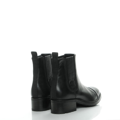 Chanel Calfskin Elastic Ankle Boots 37 Black 4 of 8