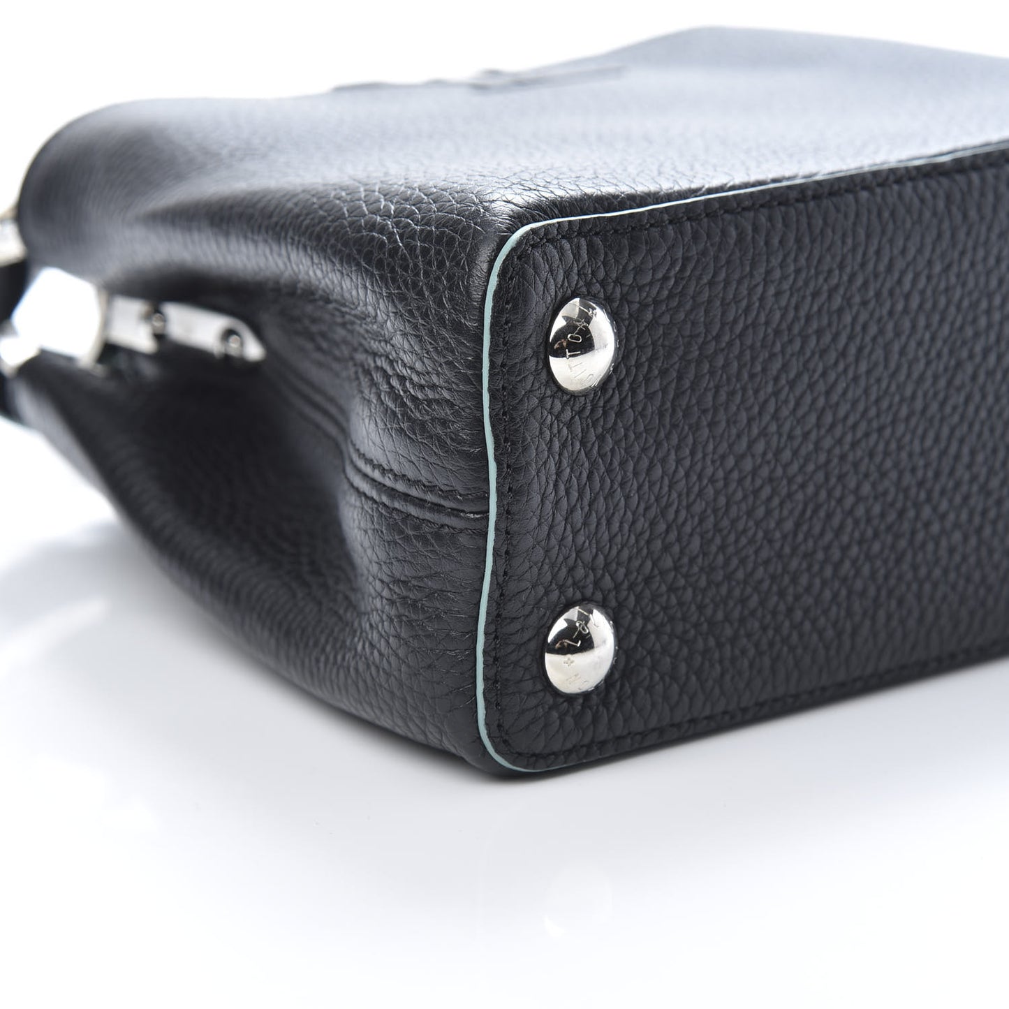 Taurillon Capucines BB Black Turquoise