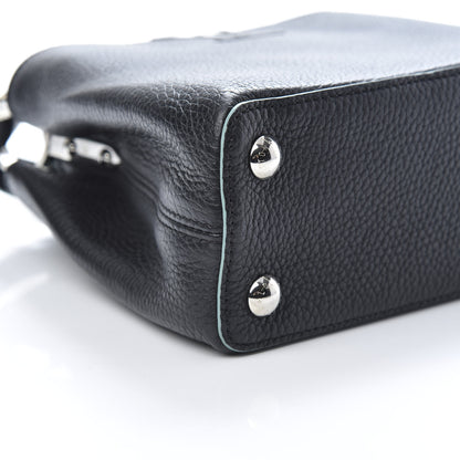 Louis Vuitton Taurillon Capucines BB Black Turquoise 9 of 10