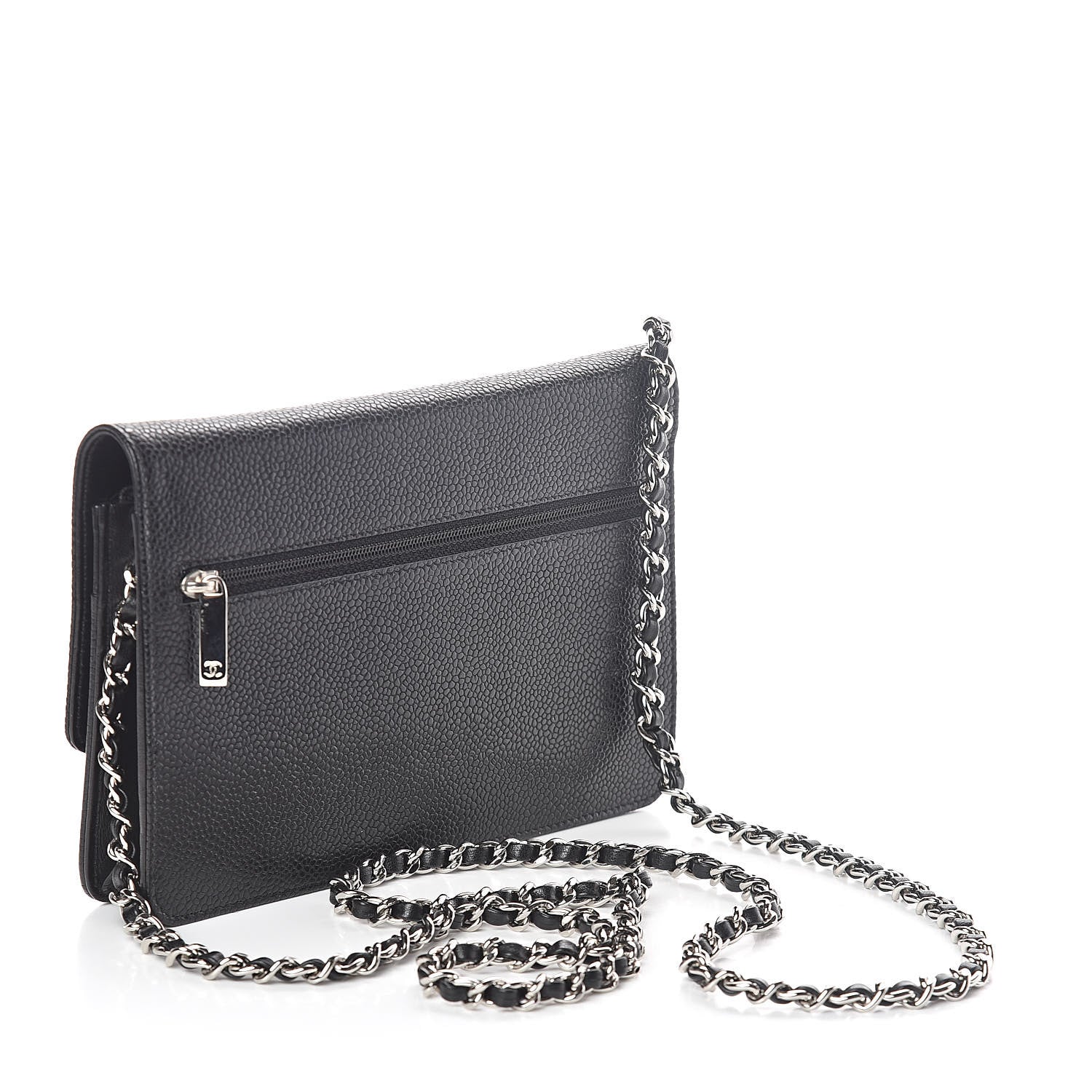 Chanel Caviar Timeless CC Wallet On Chain WOC Black 3 of 11