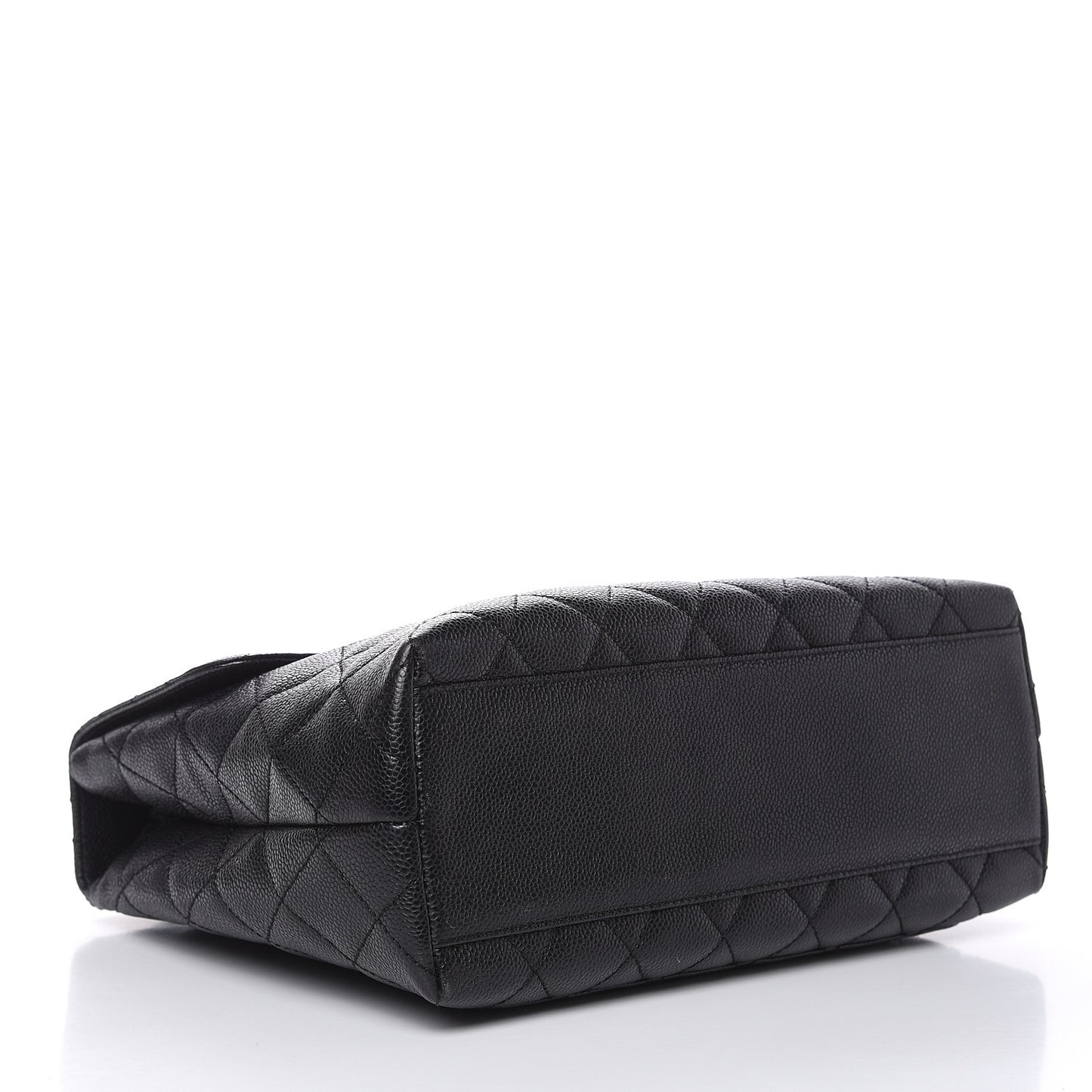 Caviar Quilted Jumbo Kelly Flap Black