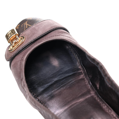 Louis Vuitton Monogram Suede Lucky Ballerina Flats 39 Brown 11 of 18