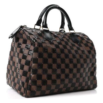 Louis Vuitton Damier Paillettes Speedy 30 Black 4 of 17