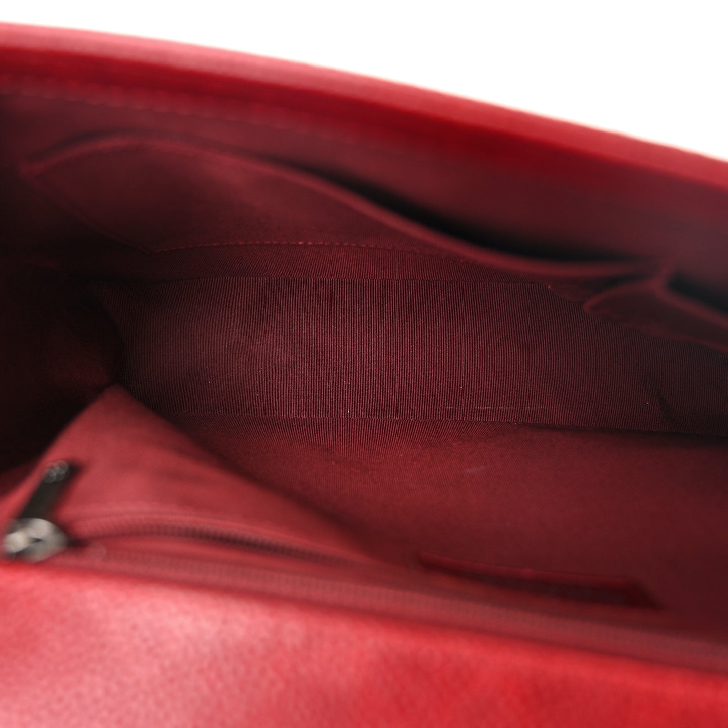 Caviar Quilted Large Boy Flap Dark Red