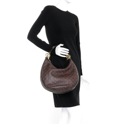 Gucci Guccissima Medium GG Twins Hobo Dark Brown 2 of 8