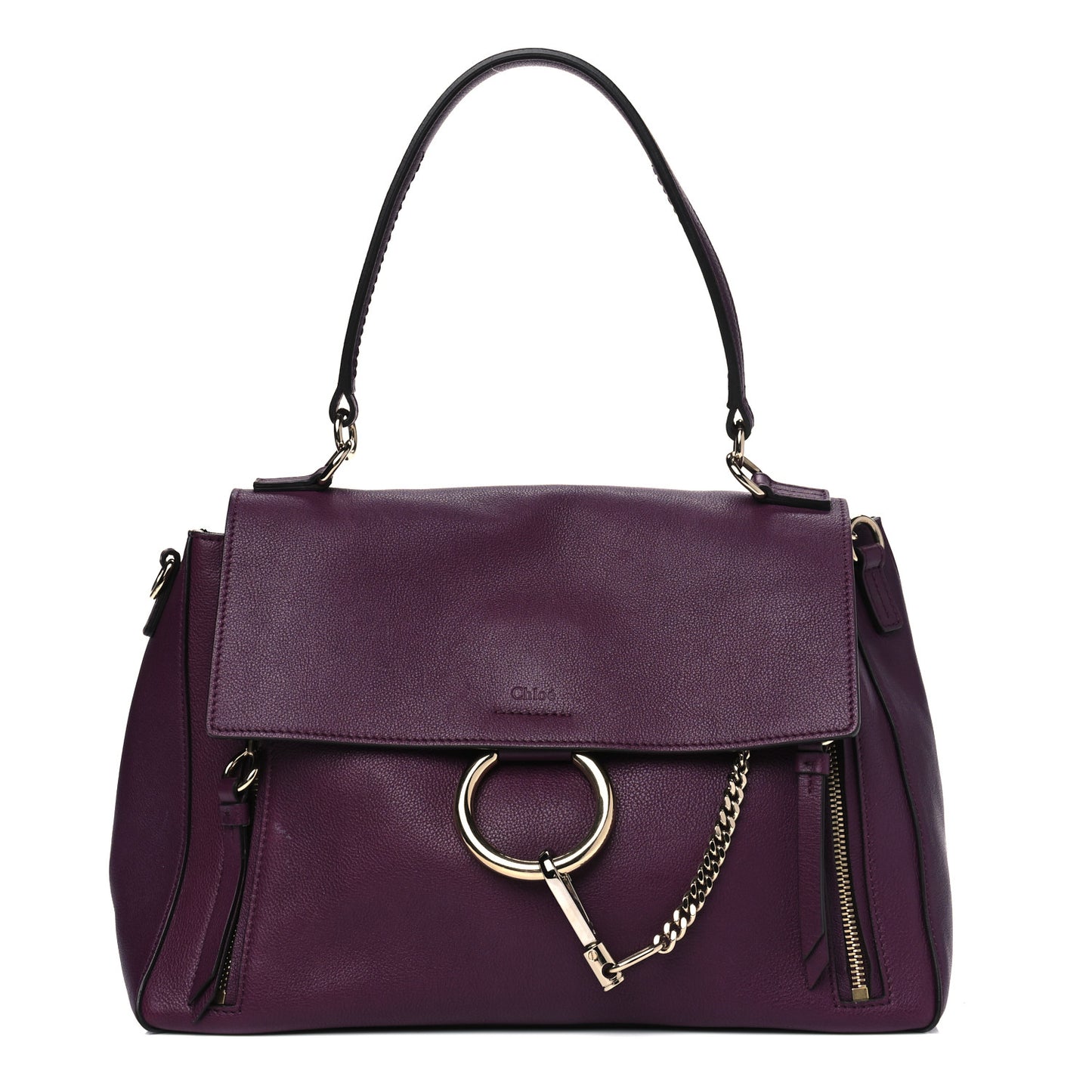 Calfskin Medium Faye Day Shoulder Bag Intense Violine