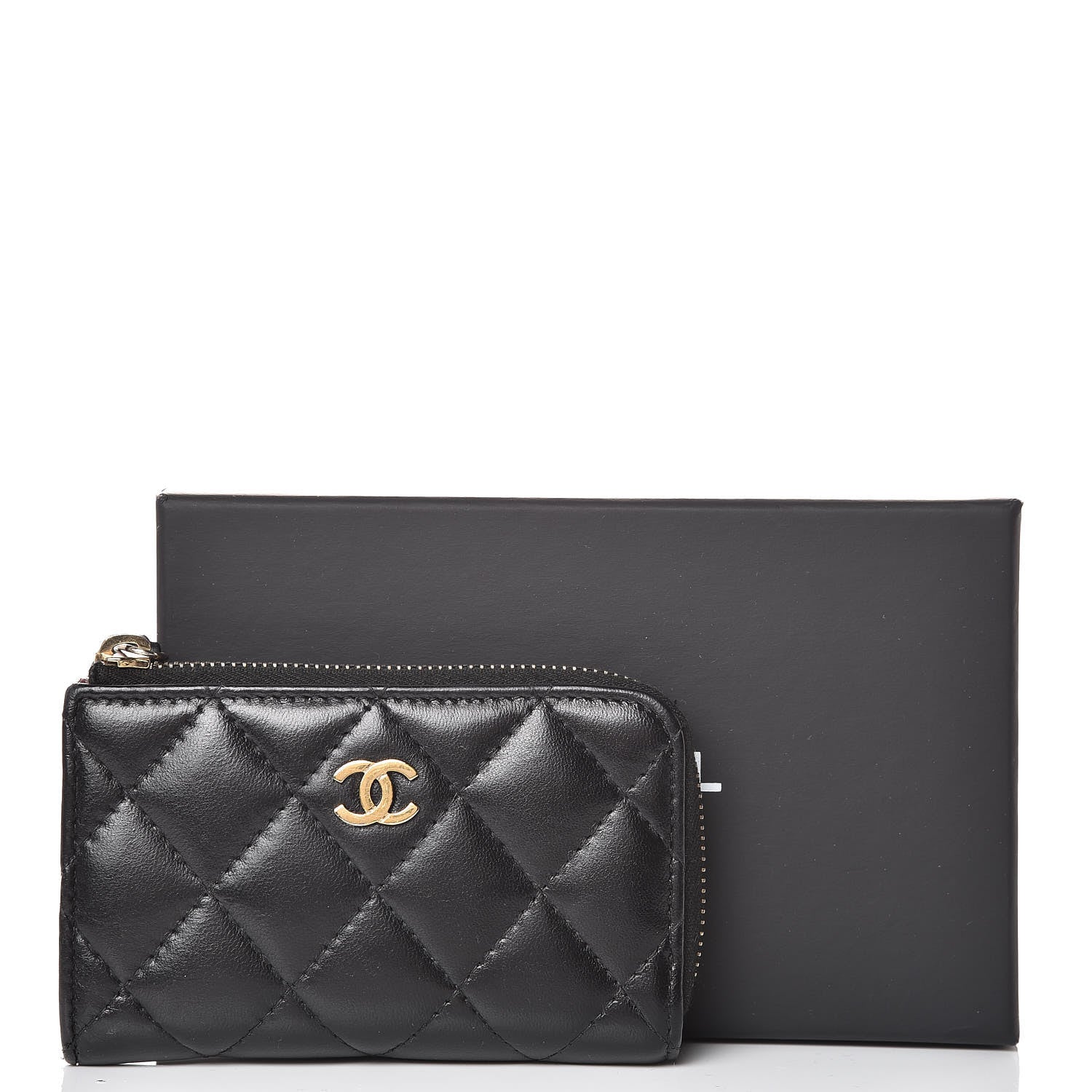 Chanel Lambskin Quilted Key Holder Case Black 8 of 8