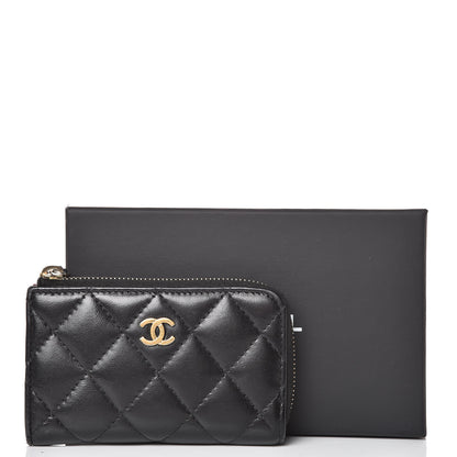 Chanel Lambskin Quilted Key Holder Case Black 8 of 8
