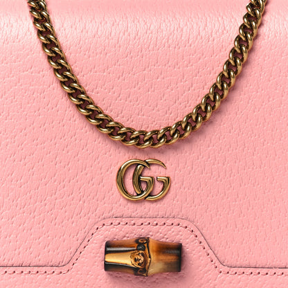 Gucci Textured Dollar Calfskin Mini Diana Chain Bag Wild Rose 7 of 11