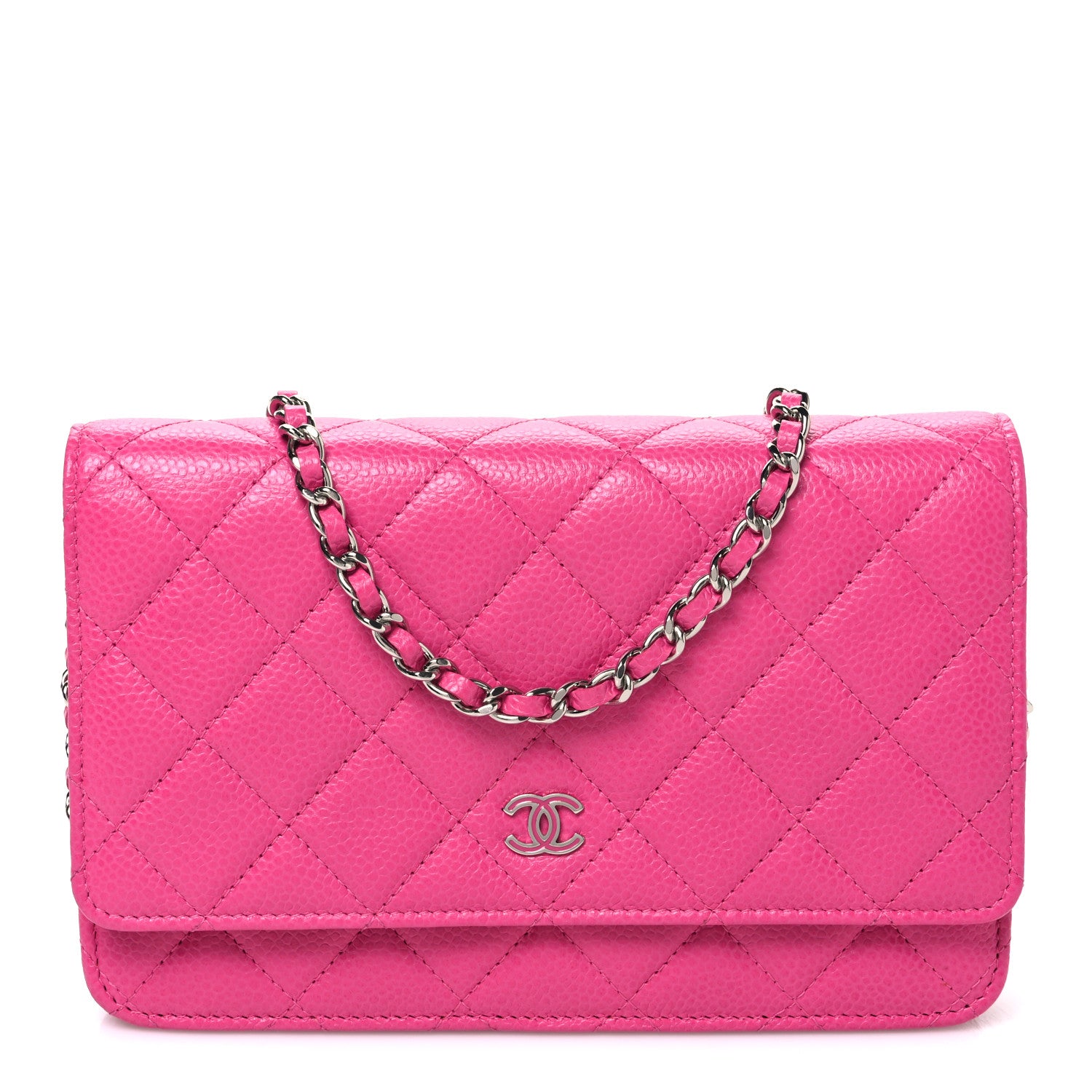 Chanel Caviar Quilted Wallet on Chain WOC Pink 1 of 11