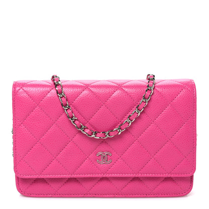 Chanel Caviar Quilted Wallet on Chain WOC Pink 1 of 11