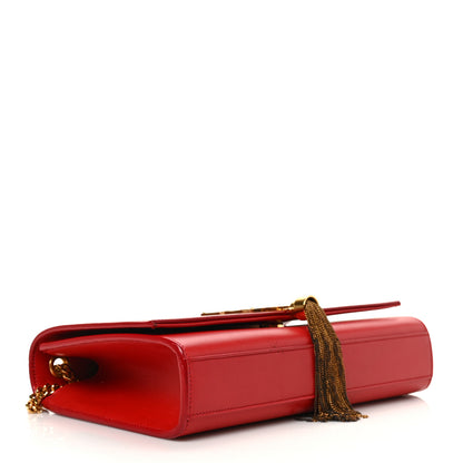 Saint Laurent Smooth Calfskin Medium Classic Monogram Kate Tassel Satchel Lipstick Red 4 of 10