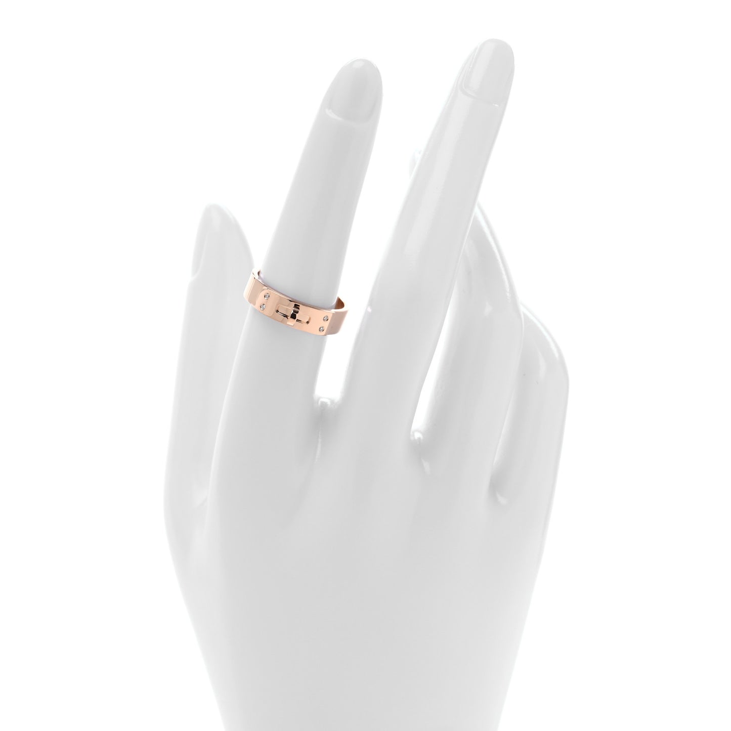 18K Rose Gold Diamond PM Kelly Ring 54 7
