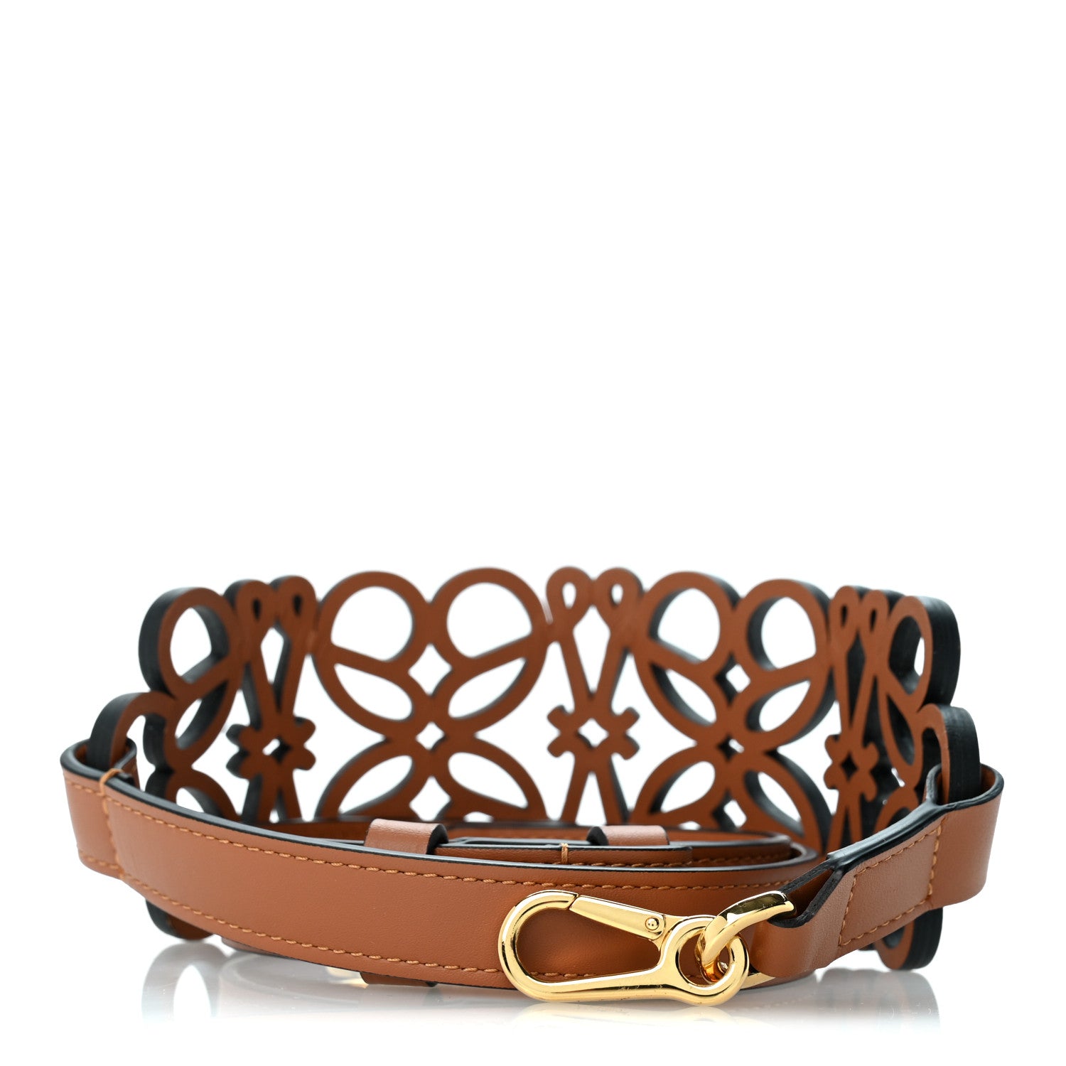 Loewe Calfskin Anagram Cutout Strap  Tan 1 of 5