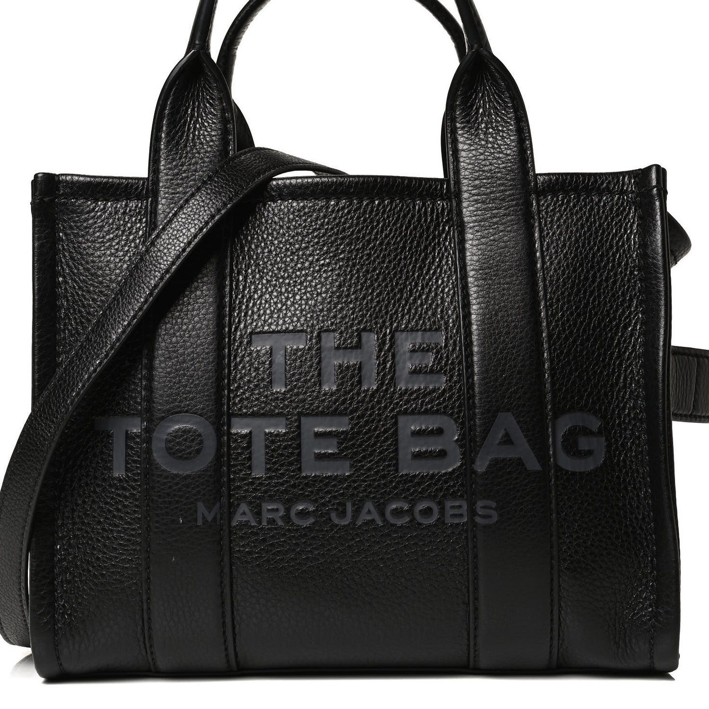 Grained Calfskin Small The Tote Bag Black