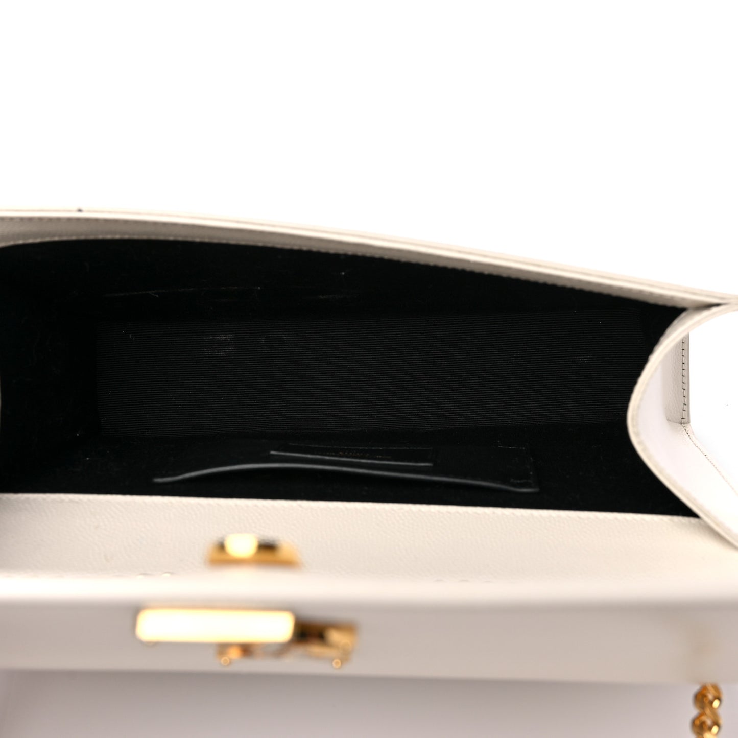 Grain De Poudre Medium Classic Monogram Kate Satchel Blanc Vintage