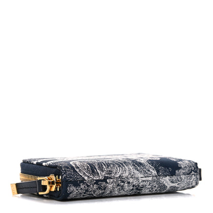 Christian Dior Technical Fabric Embroidered Toile De Jouy DiorTravel Detachable Card Holder Blue 4 of 12