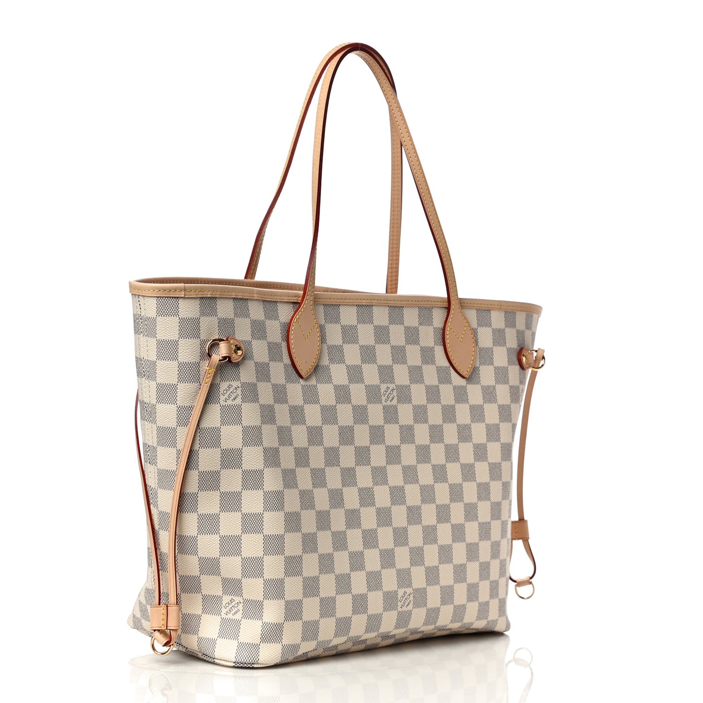 Damier Azur Neo Neverfull MM Rose Ballerine