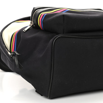 Saint Laurent Nylon Twill Dinosaur Print City Backpack Black Multicolor 8 of 10