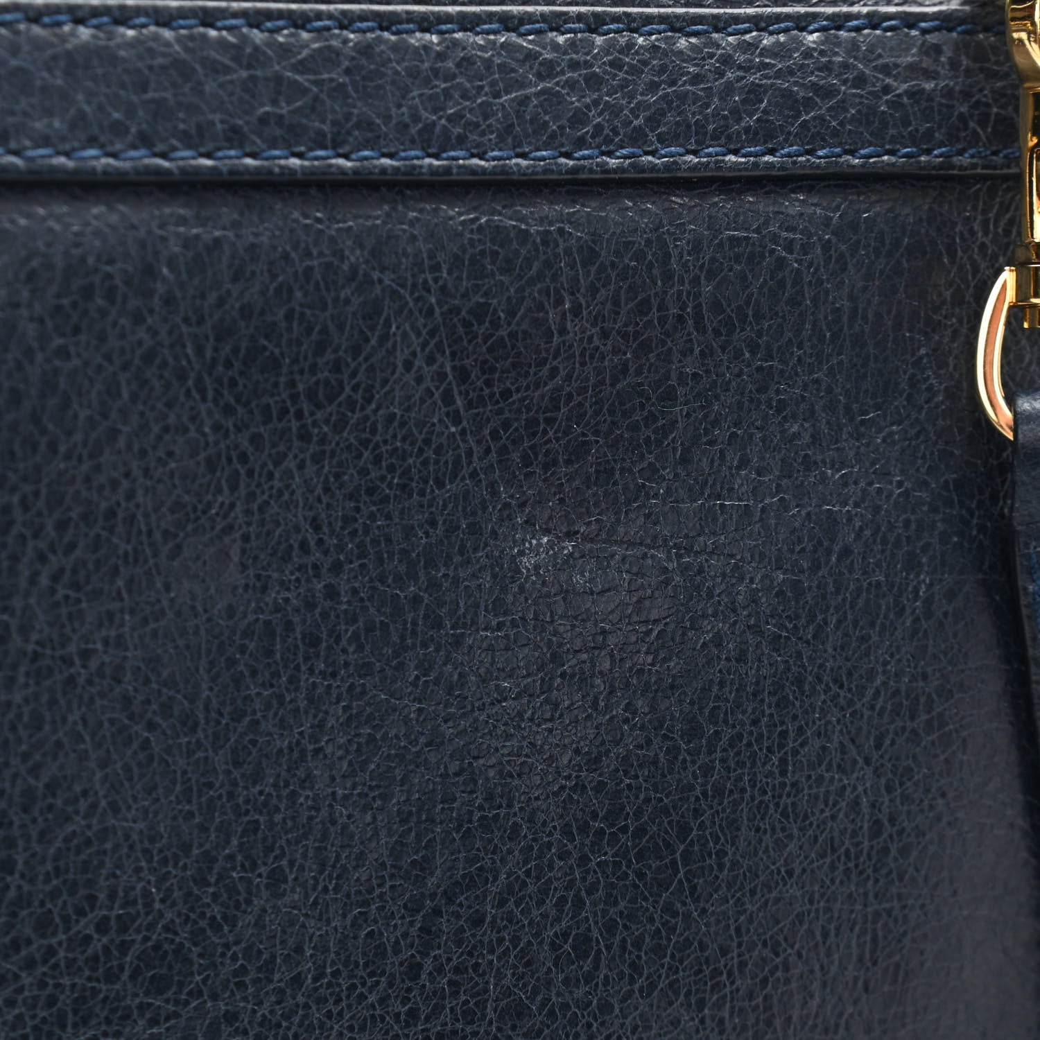 Balenciaga Agneau Giant 12 Gold Hardware Envelope Strap Clutch Bleu Obscur 11 of 11